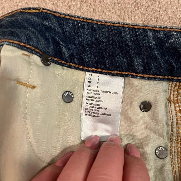 Distressed Denim Mini Skirt - Picture 4 of 4